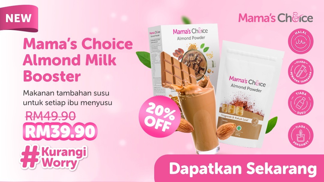Mama's Choice Almond Milk Booster - cara tingkatkan hormon penyusuan susu ibu
